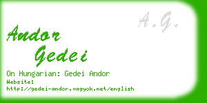 andor gedei business card